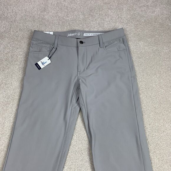 Johnnie O Pants Womens 16 Gray Prep Formance Chino Flat Front Preppy Golf - Picture 7 of 15